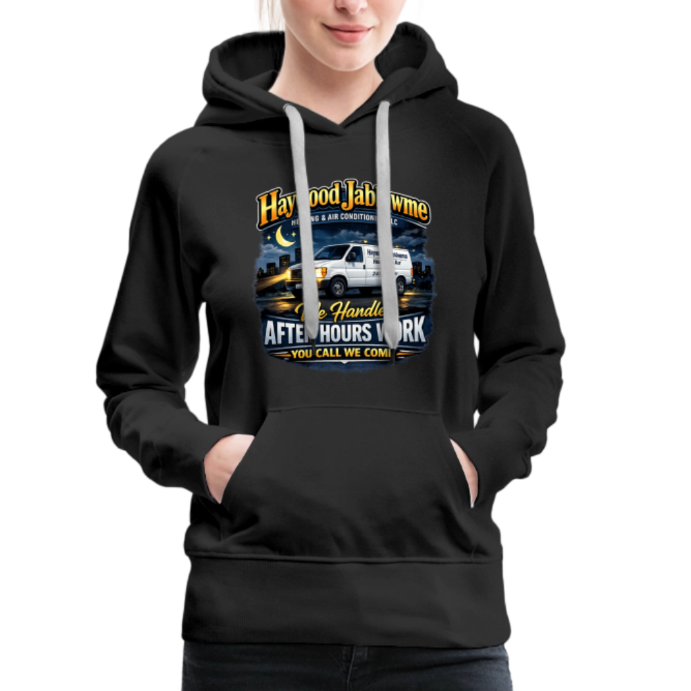 Haywood Jablowme Funny Women’s HVAC Hoodie Color: White