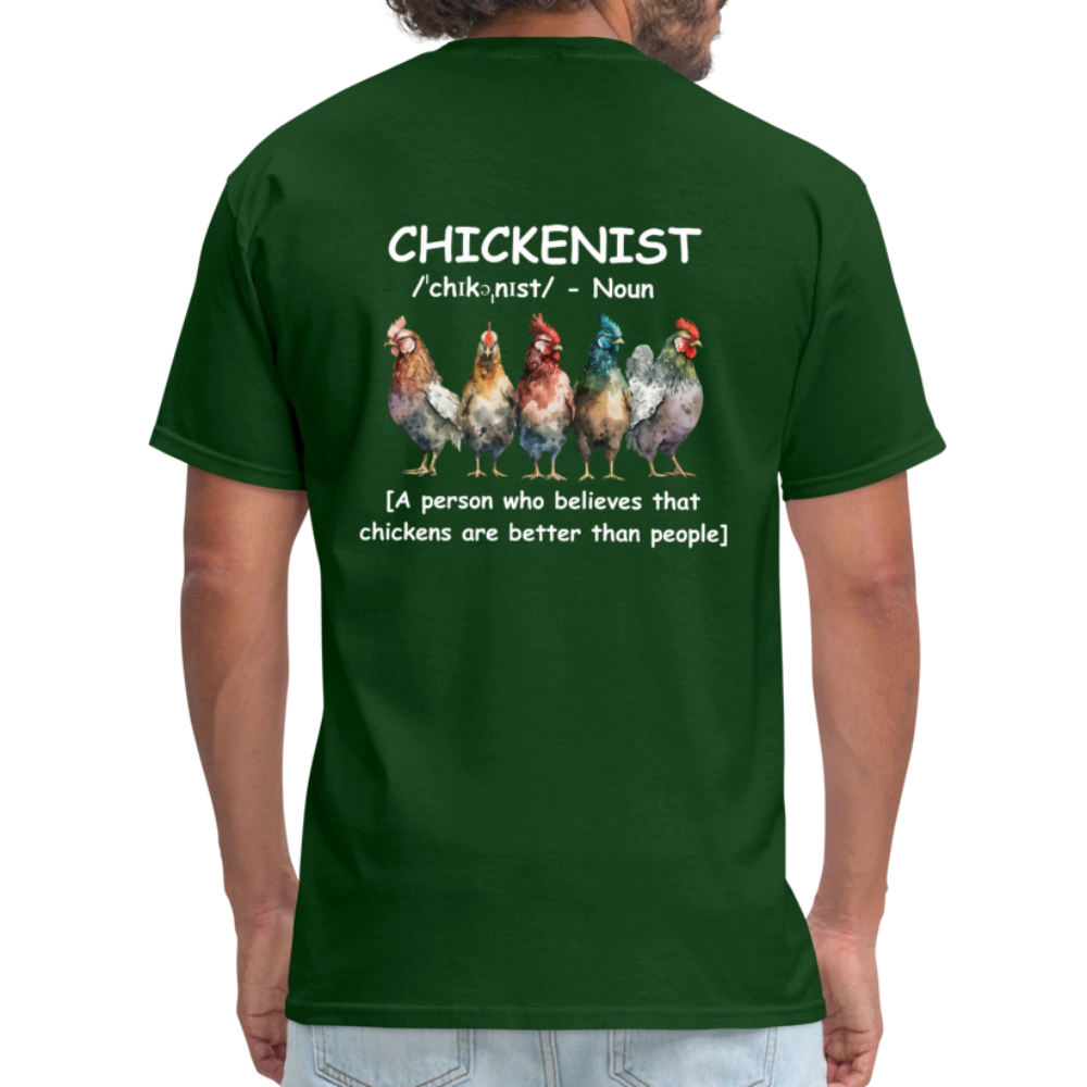 Chickenist T-Shirt (double sided print) - forest green