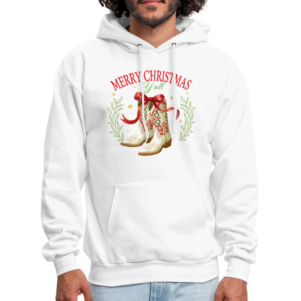 Merry Christmas Y'all Hoodie - white