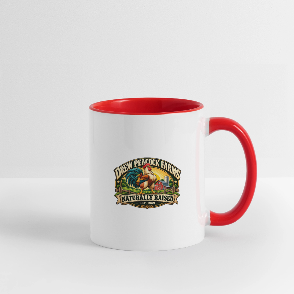 Drew Peacock Farms Mug - white/red