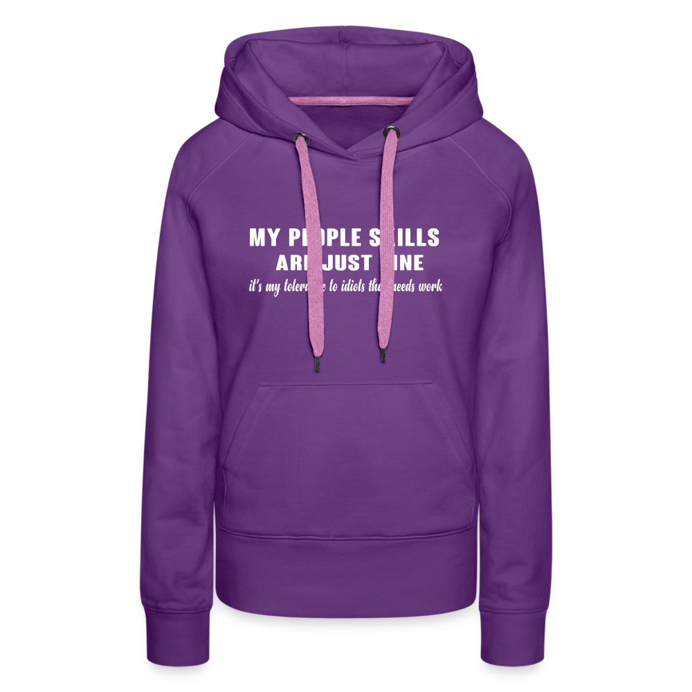 It's My Tolerance To Idiots That Needs Work Women’s Premium Hoodie - purple 