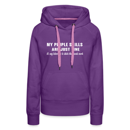 It's My Tolerance To Idiots That Needs Work Women’s Premium Hoodie - purple 