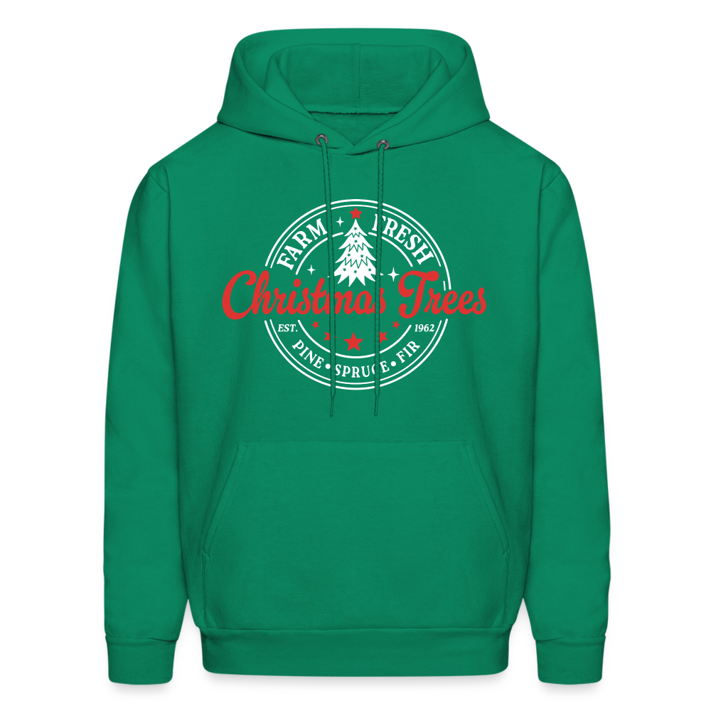 Farm Fresh Christmas Trees Hoodie - kelly green