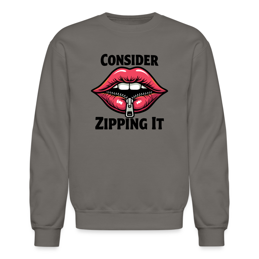 Consider Zipping It Sweatshirt - asphalt gray