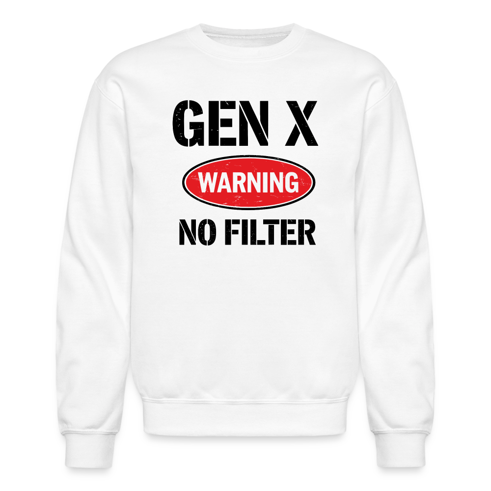 GEN-X Warning No Filter Sweatshirt - white