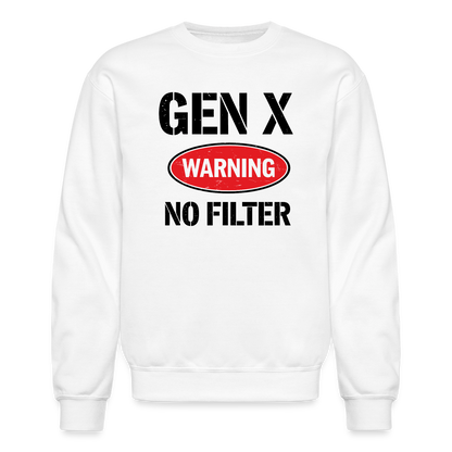 GEN-X Warning No Filter Sweatshirt - white