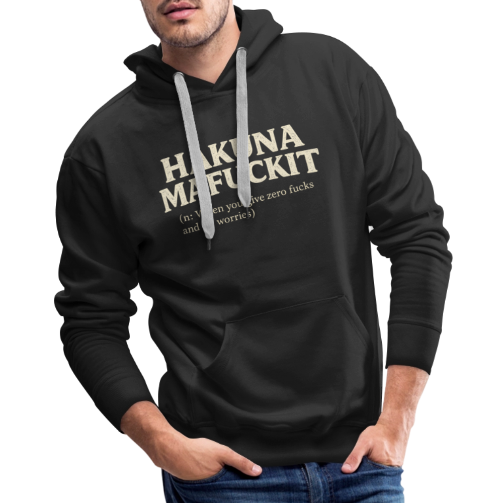 Hakuna Mafuckit Men’s Funny Graphic Hoodie Color: Black