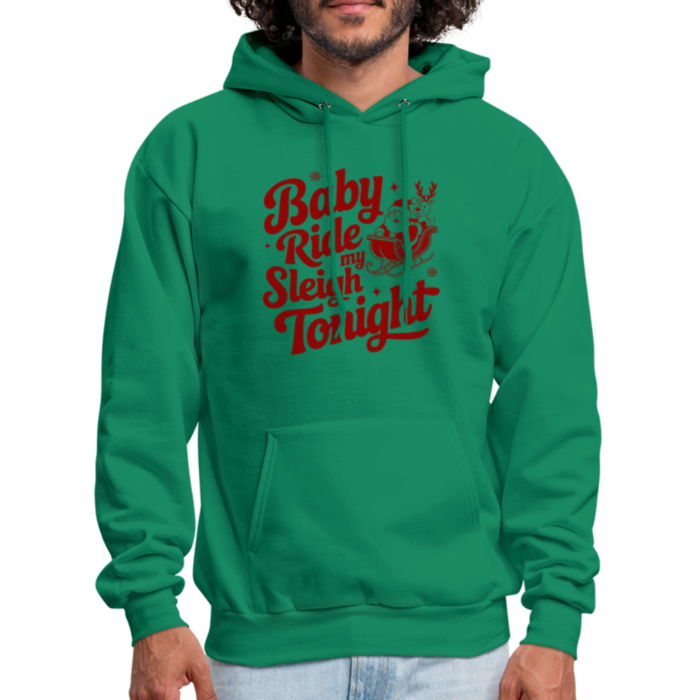 Ride My Sleigh (Naughty Santa) Hoodie - kelly green