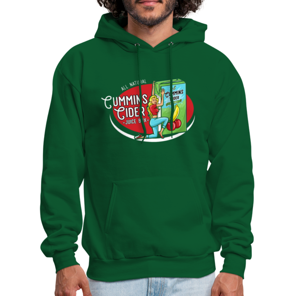 Cummins Cider Juice Box (Adult Sexual Humor) Hoodie - forest green