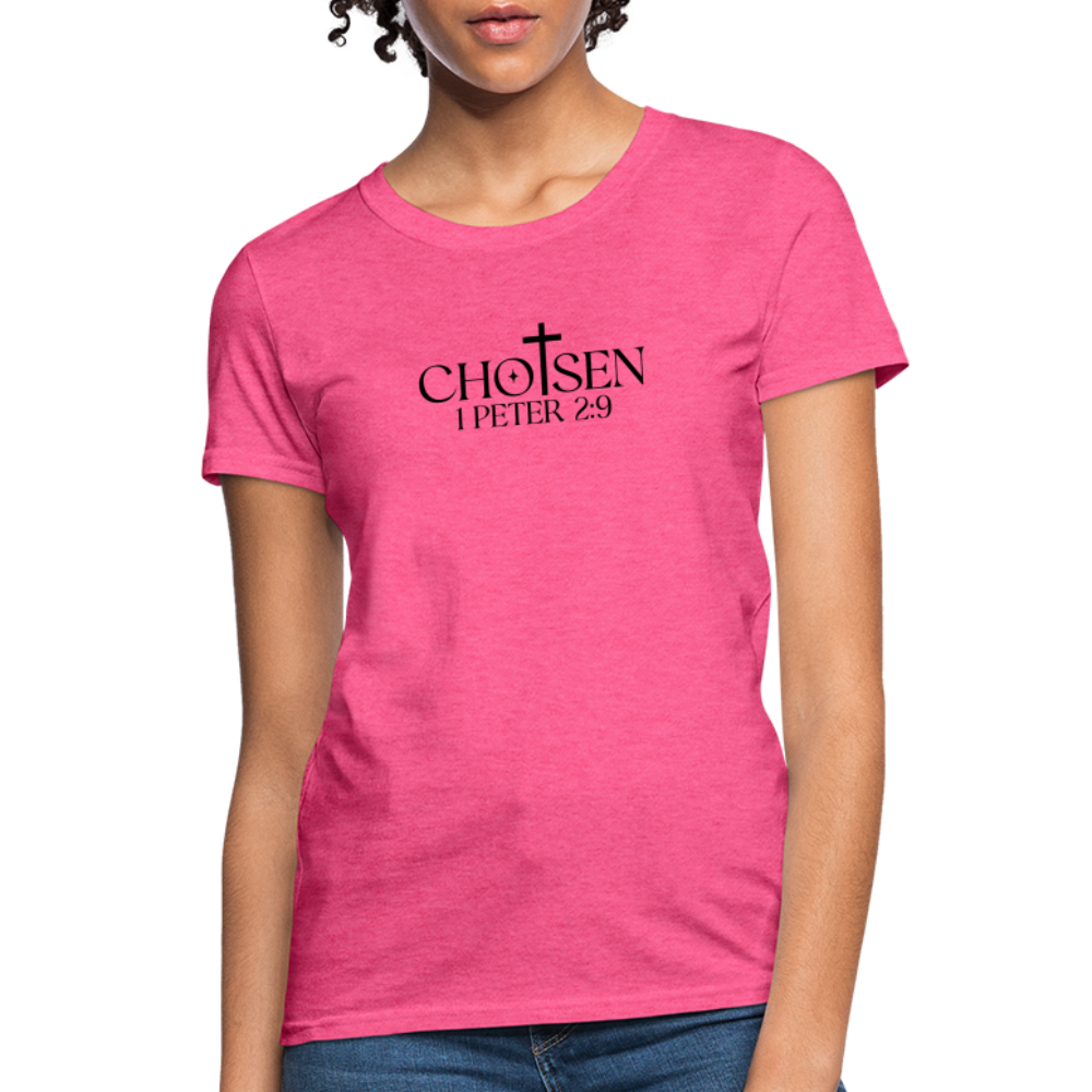 Chosen 1 Peter 2:9 Women's T-Shirt - heather pink