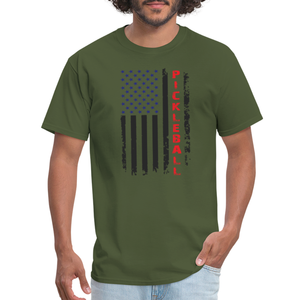 Pickleball Flag T-Shirt - military green