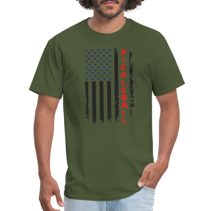 Pickleball Flag T-Shirt - military green