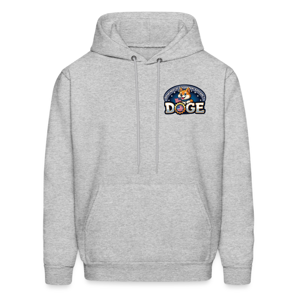 DOGE Hoodie (front/back print) - heather gray