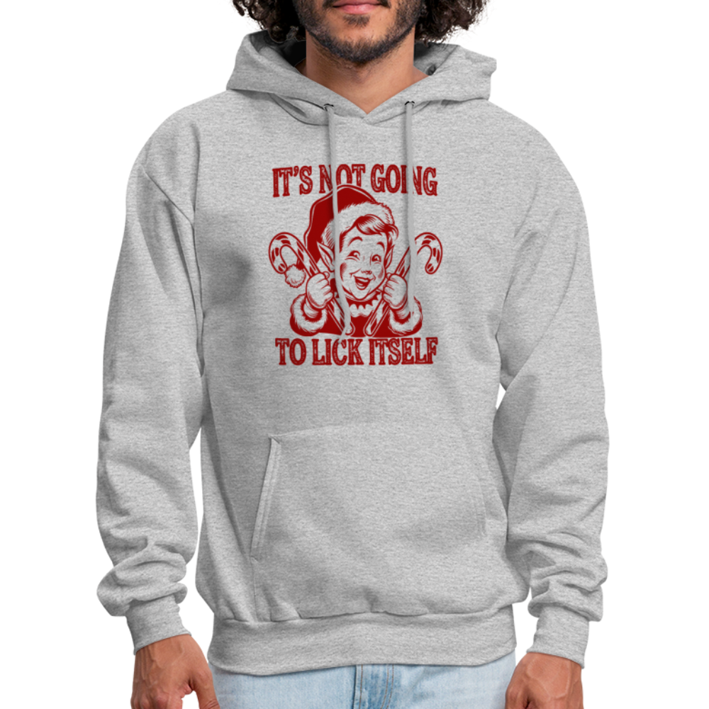 It's Not Going To Lick Itself (Naughty Christmas Elf) Hoodie - heather gray