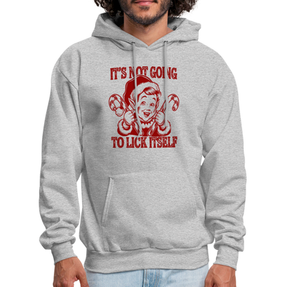 It's Not Going To Lick Itself (Naughty Christmas Elf) Hoodie - heather gray