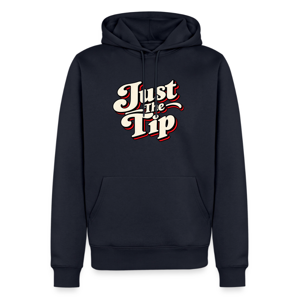 Just the Tip Funny Adult Humor Hoodie Color: Navy