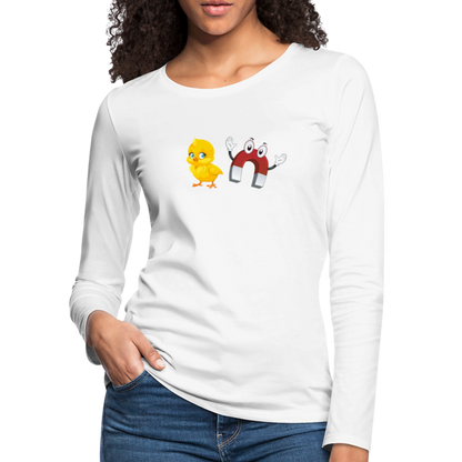 Chick Magnet Women's Premium Long Sleeve T-Shirt - Color: white