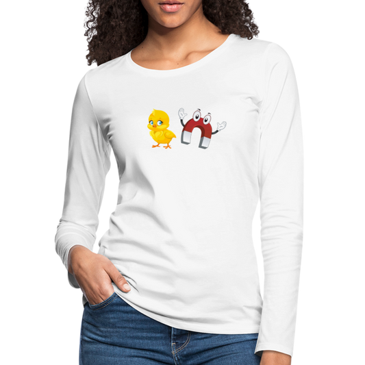 Chick Magnet Women's Premium Long Sleeve T-Shirt - Color: white