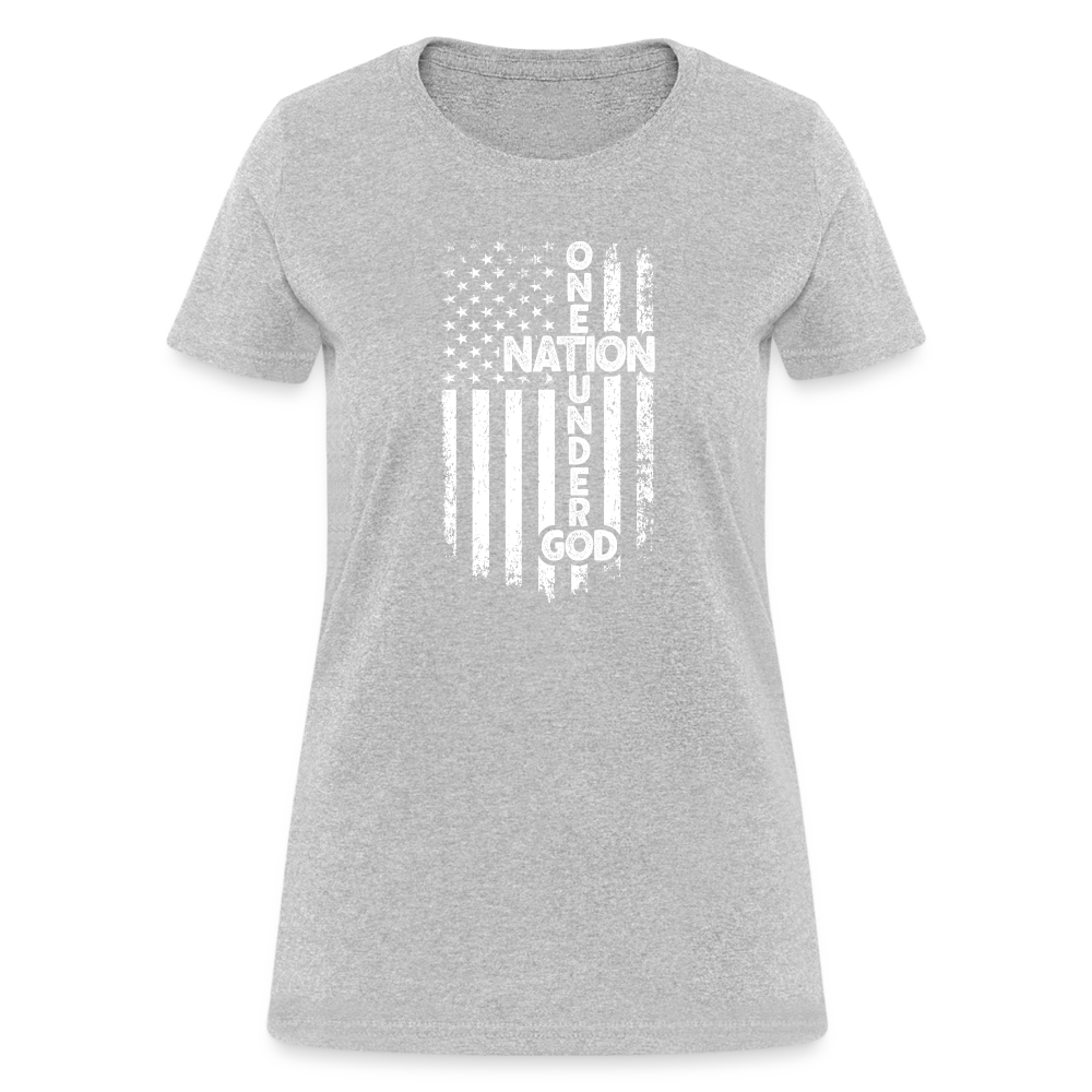 One Nation Under God Women's T-Shirt - heather gray