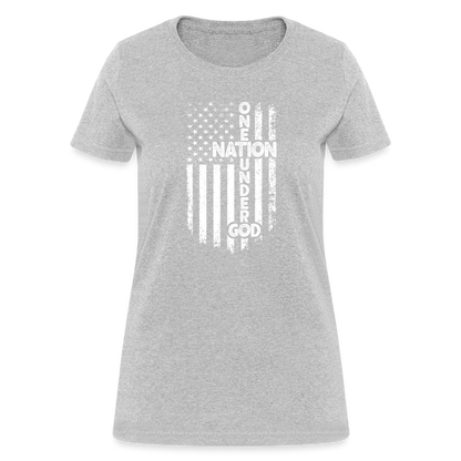 One Nation Under God Women's T-Shirt - heather gray