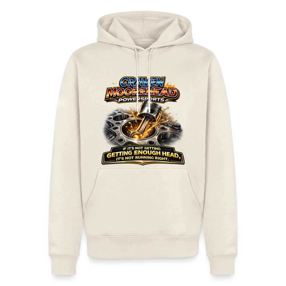 Craven Moorehead Powersports Funny Adult Humor Premium Hoodie Color: Off White