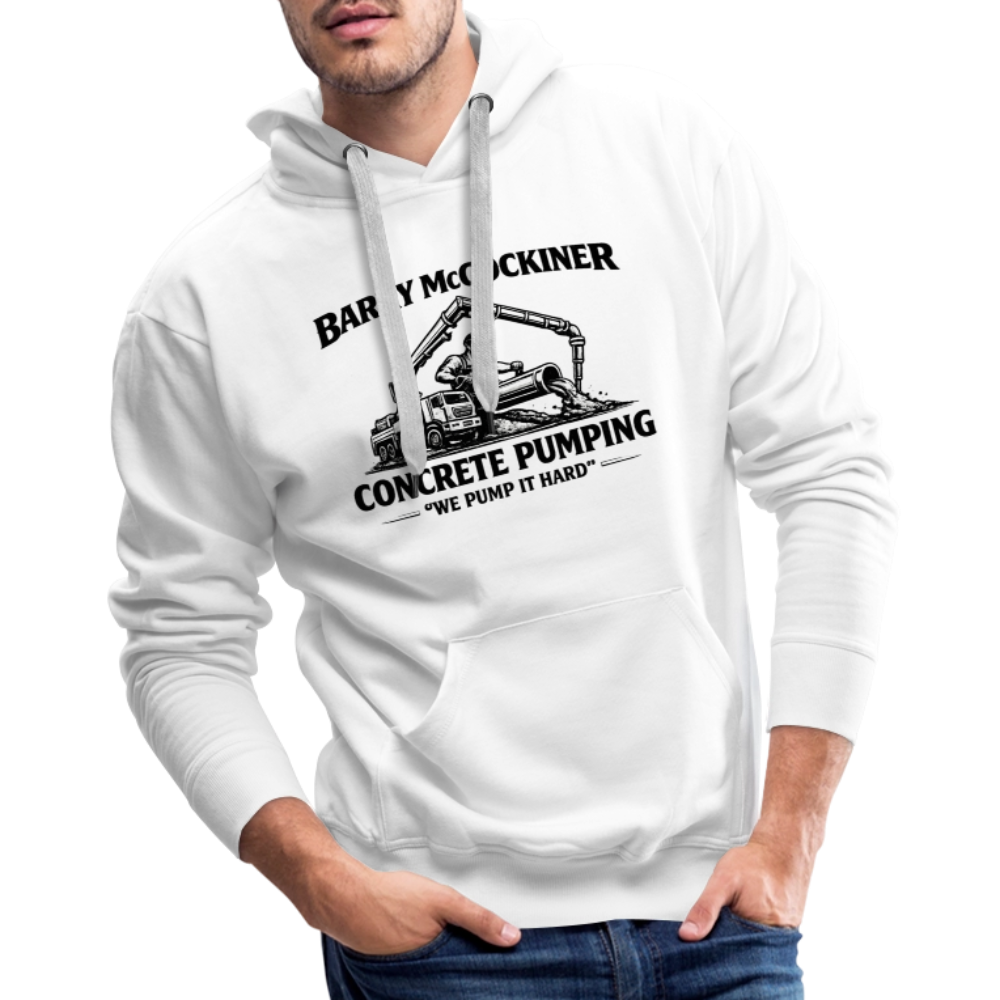 Barry McCockiner Concrete Pumping Funny Hoodie Color: Heather Grey