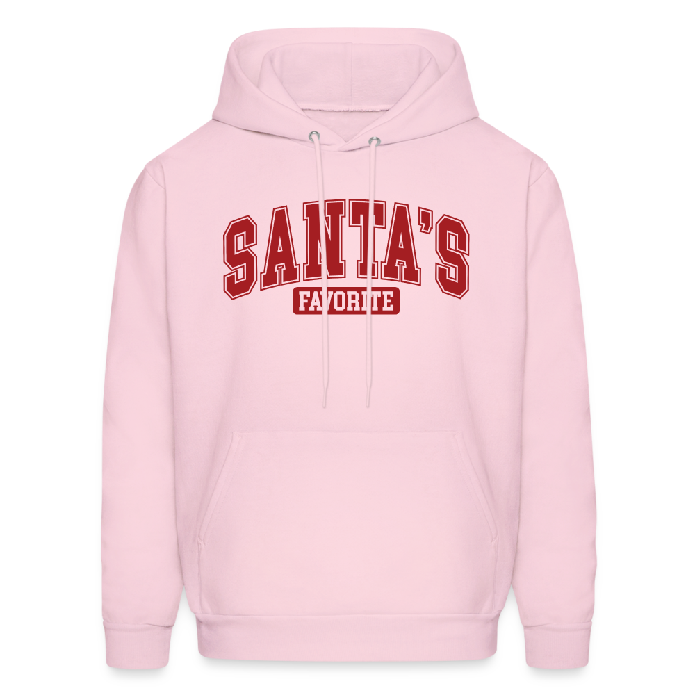 Santa's Favorite Hoodie - pale pink