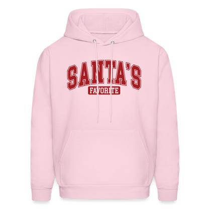 Santa's Favorite Hoodie - pale pink