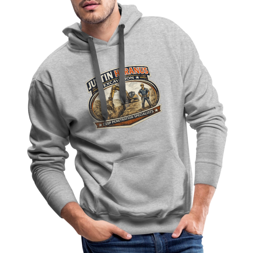 Justin Heranus Drilling Co Hoodie Funny Adult Humor Gear Color: heather grey