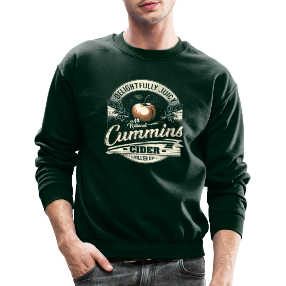 Vintage Cummins Cider (Funny Adult Humor) Sweatshirt - forest green