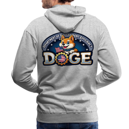 DOGE Men’s Premium Hoodie (front/back print) - heather grey