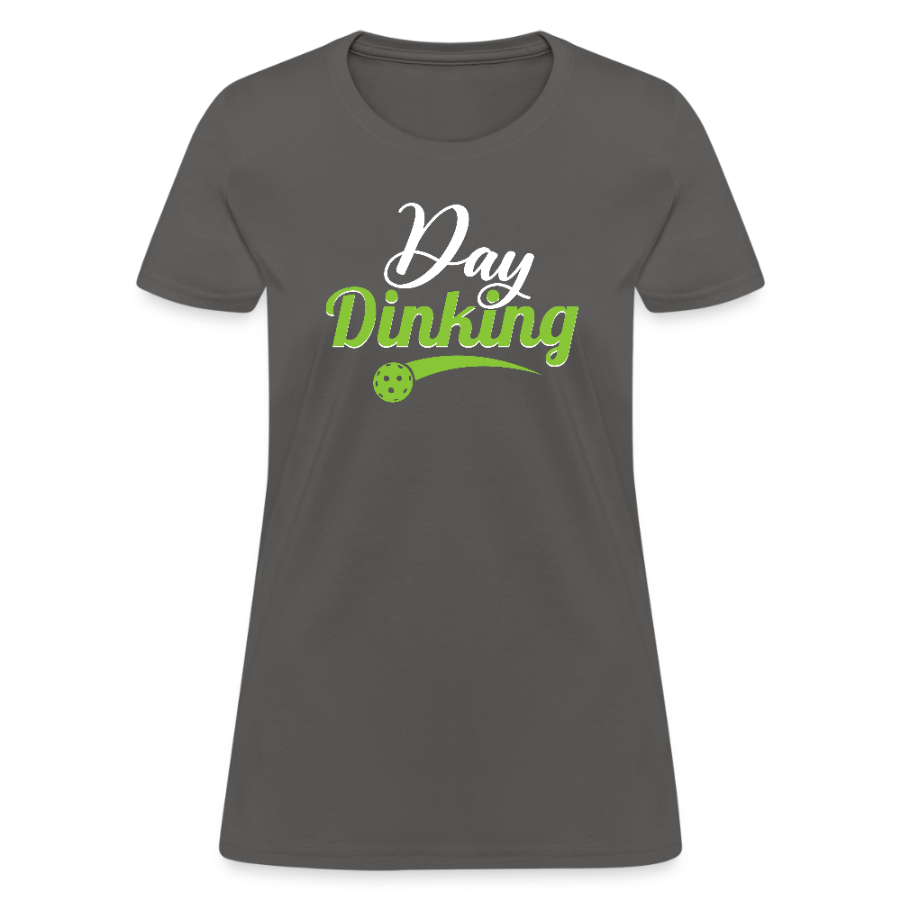 Day Dinking Women's Contoured T-Shirt - charcoal