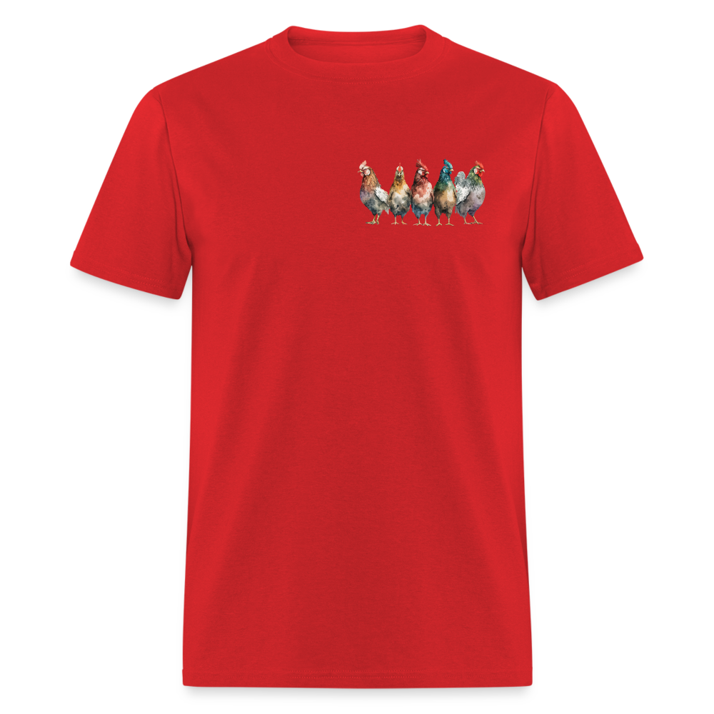 Chickenist T-Shirt (double sided print) - red