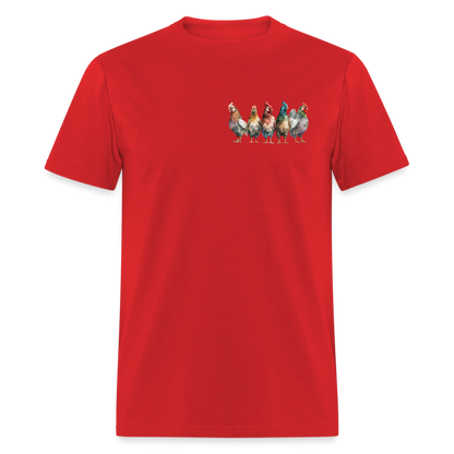 Chickenist T-Shirt (double sided print) - red