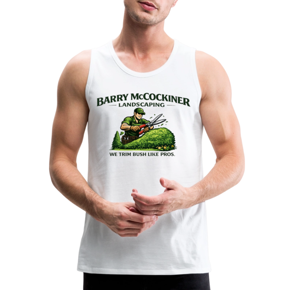 Barry McCockiner Landscaping Funny Tank Top Color: White