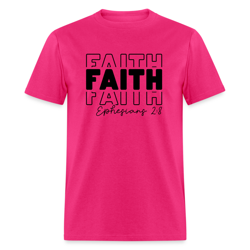Faith Ephesians 2:8 T-Shirt - fuchsia