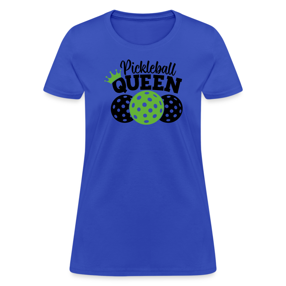 Pickleball Queen Women's Contoured T-Shirt - royal blue