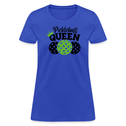 Pickleball Queen Women's Contoured T-Shirt - royal blue