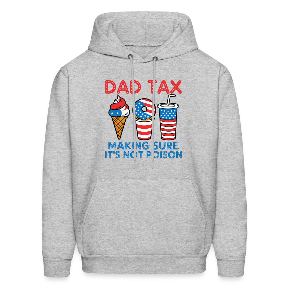 Dad Tax Hoodie (Red White Blue) - heather gray