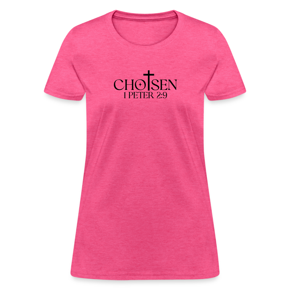 Chosen 1 Peter 2:9 Women's T-Shirt - heather pink