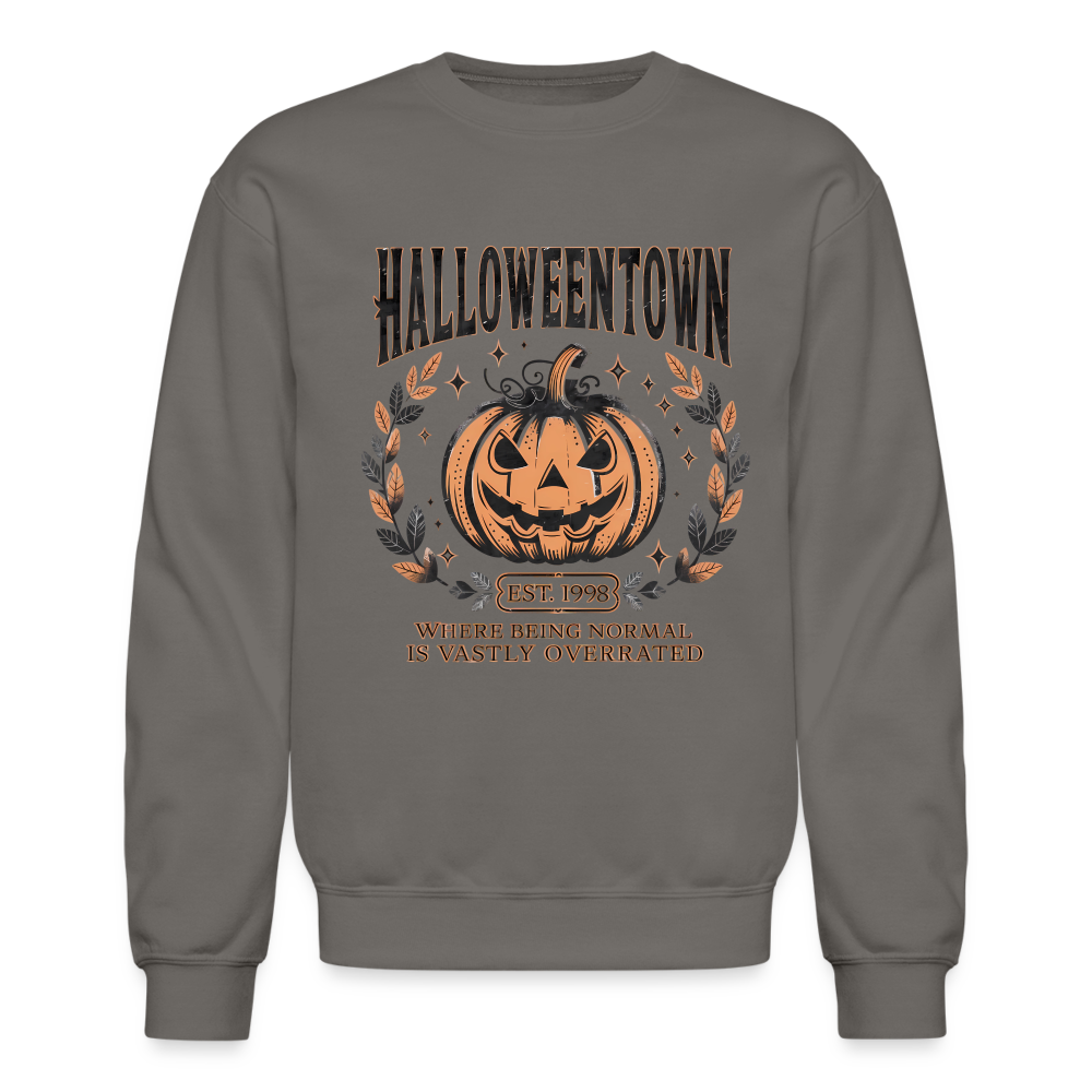 Halloweentown Sweatshirt (Where Normal is Overrated) - asphalt gray