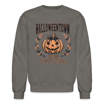 Halloweentown Sweatshirt (Where Normal is Overrated) - asphalt gray