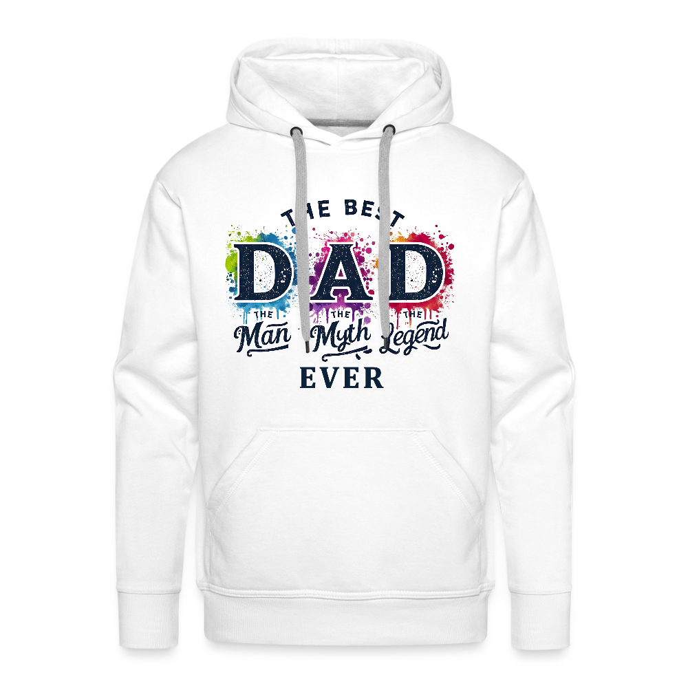 Best Dad Ever Men’s Premium Hoodie - white