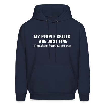 It's My Tolerance To Idiots That Needs Work Hoodie - navy