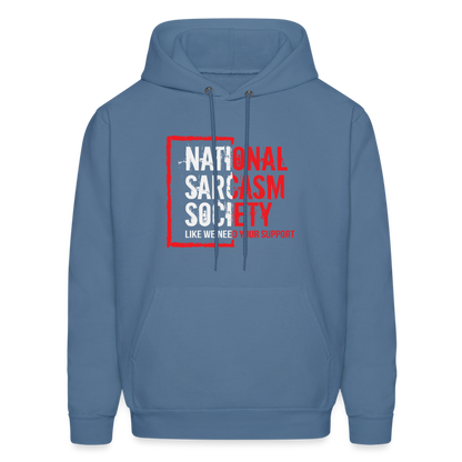 National Sarcasm Society Hoodie - denim blue