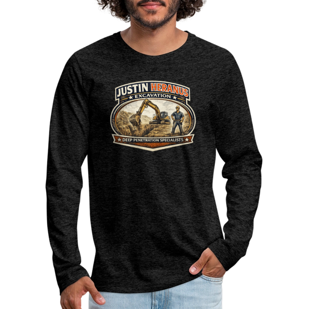 Justin Heranus Drilling Co Long Sleeve Funny Humor Shirt Color: white