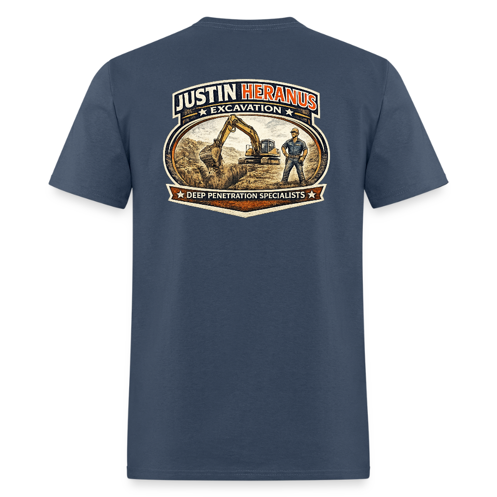 Justin Heranus Drilling Co Double-Sided Funny Humor Tee Color: safari