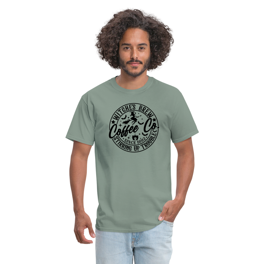 Witches Brew Coffee Co (Halloween) T-Shirt - sage