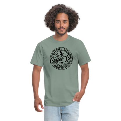 Witches Brew Coffee Co (Halloween) T-Shirt - sage