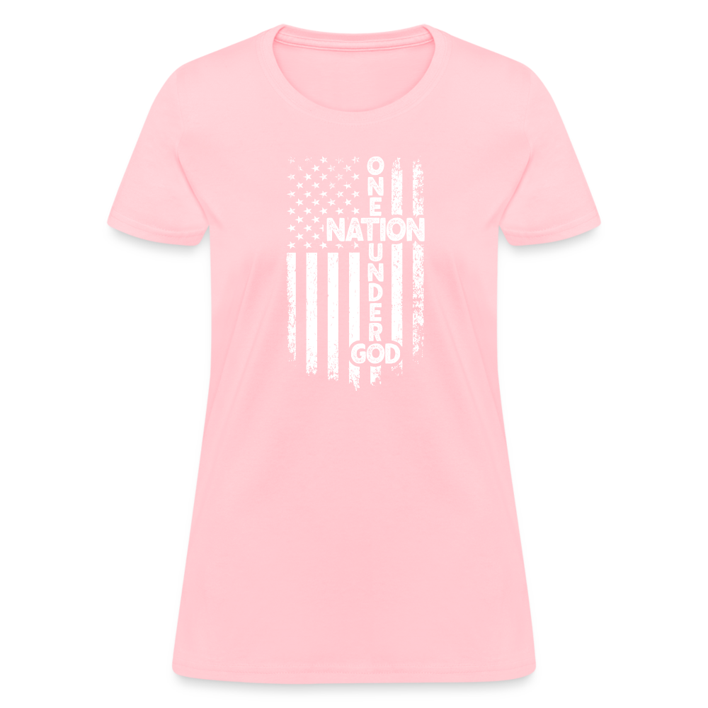 One Nation Under God Women's T-Shirt - pink